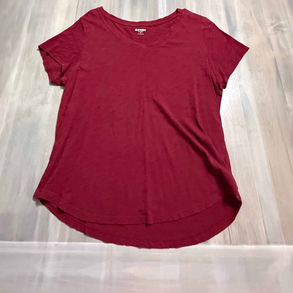 Old Navy Burgundy Short Sleeve Tee